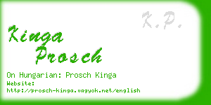 kinga prosch business card